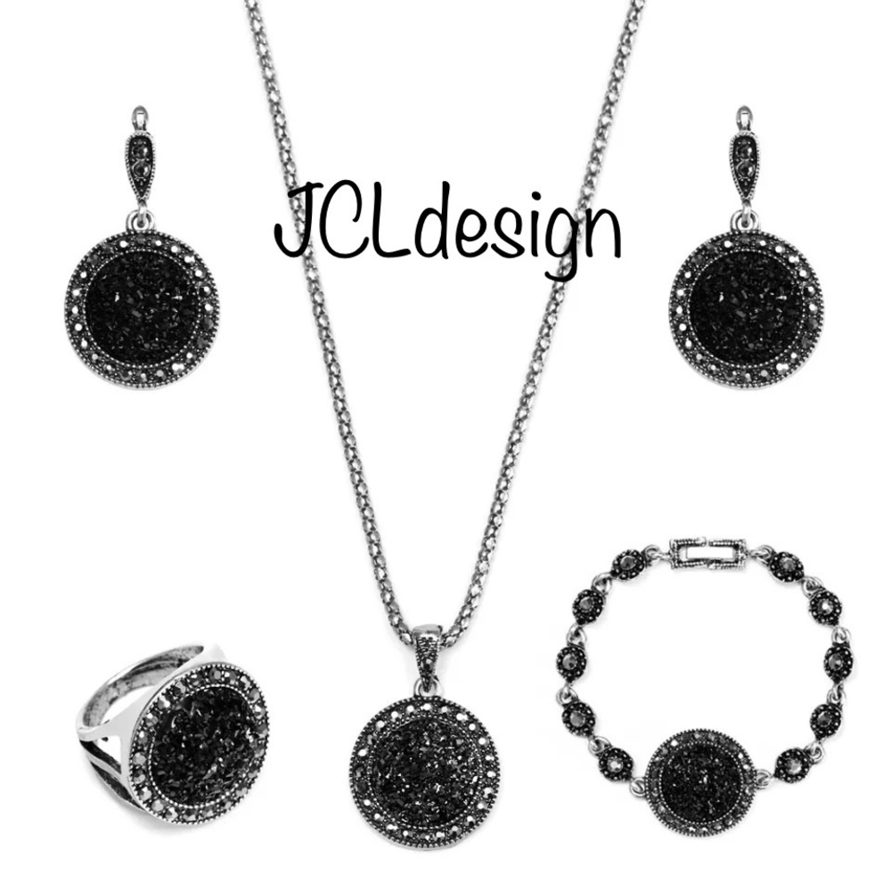 Women's Necklace, Earrings, Bracelet,  Ring set